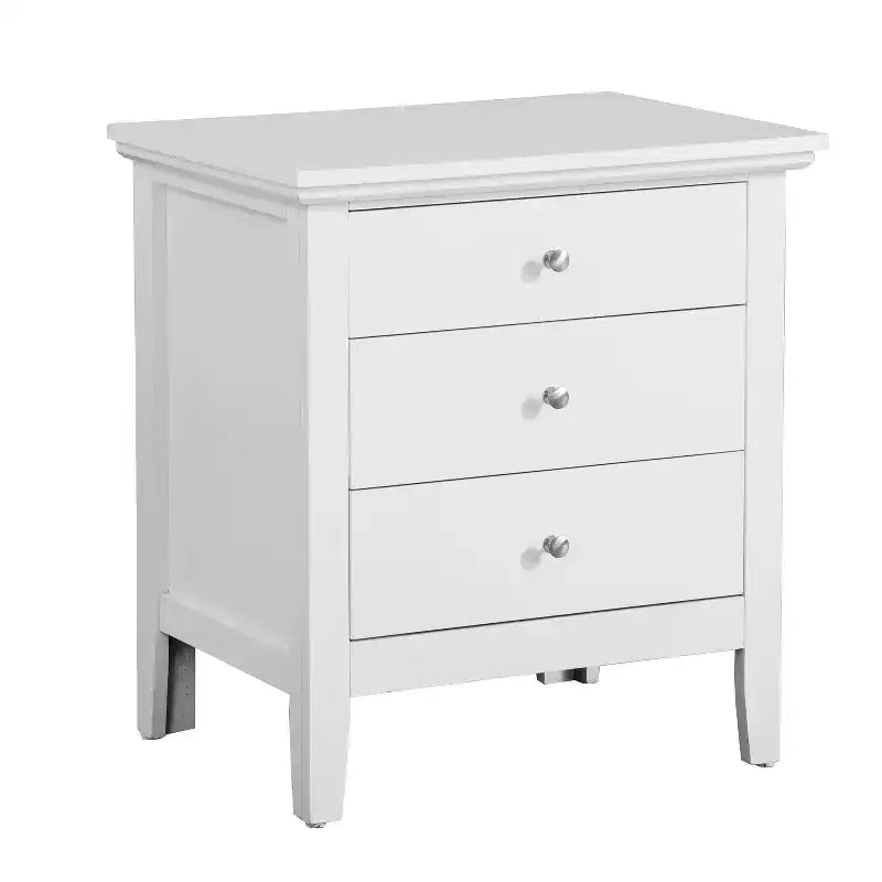 Comodino con 1 cassetto, finitura rovere, 66 cm A x 61 cm L x 46 cm P
