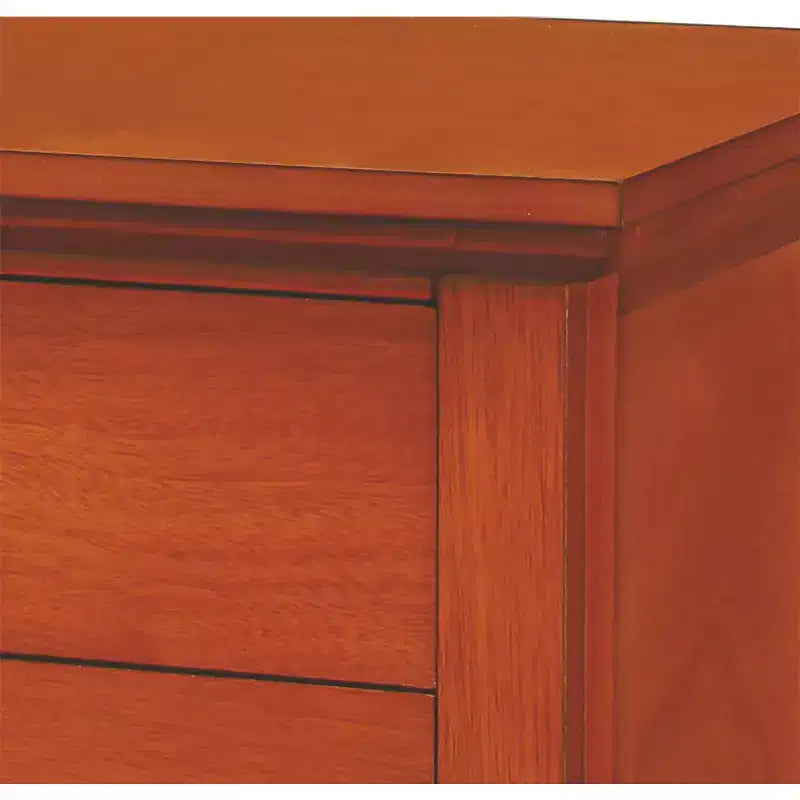 Comodino con 1 cassetto, finitura rovere, 66 cm A x 61 cm L x 46 cm P
