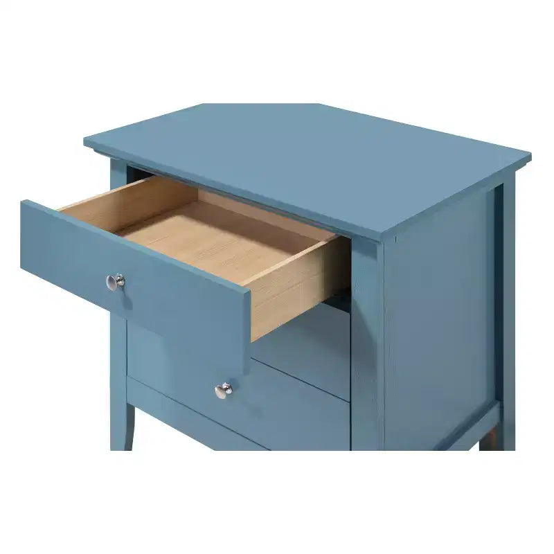 Comodino con 1 cassetto, finitura rovere, 66 cm A x 61 cm L x 46 cm P
