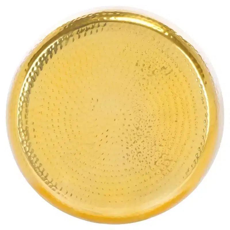 Tavolino rotondo d'accento – Oro Champagne e Verde