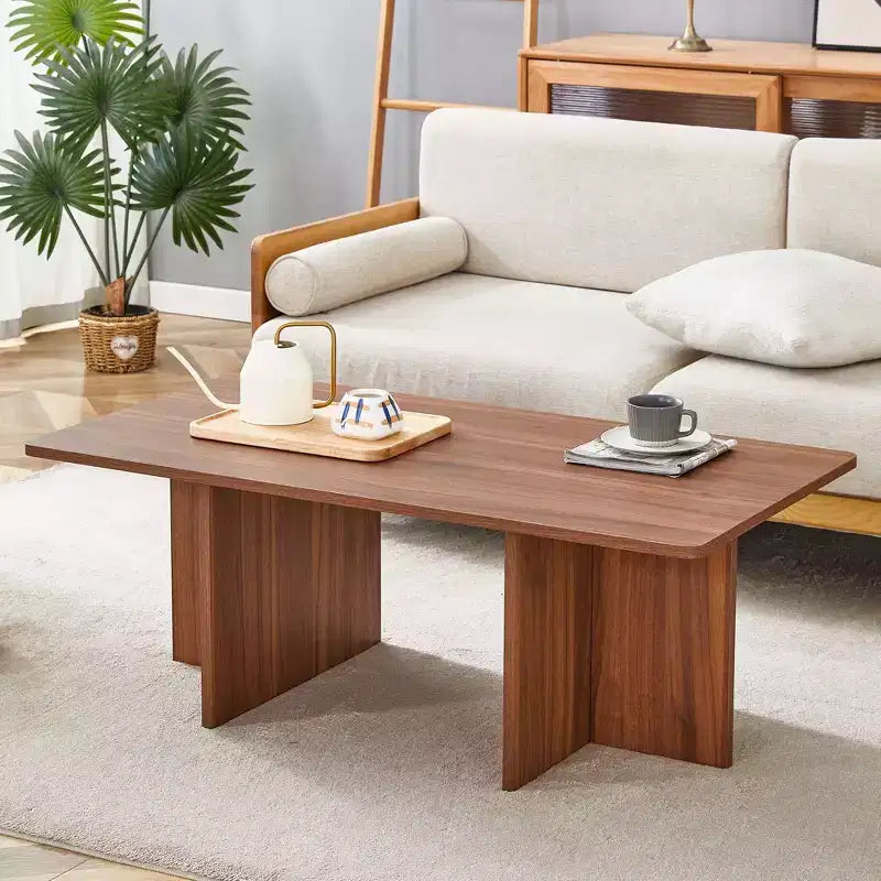 Tavolino da caffè in MDF con base a cavalletto, 113,8 cm L x 59,9 cm P x 39,9 cm H