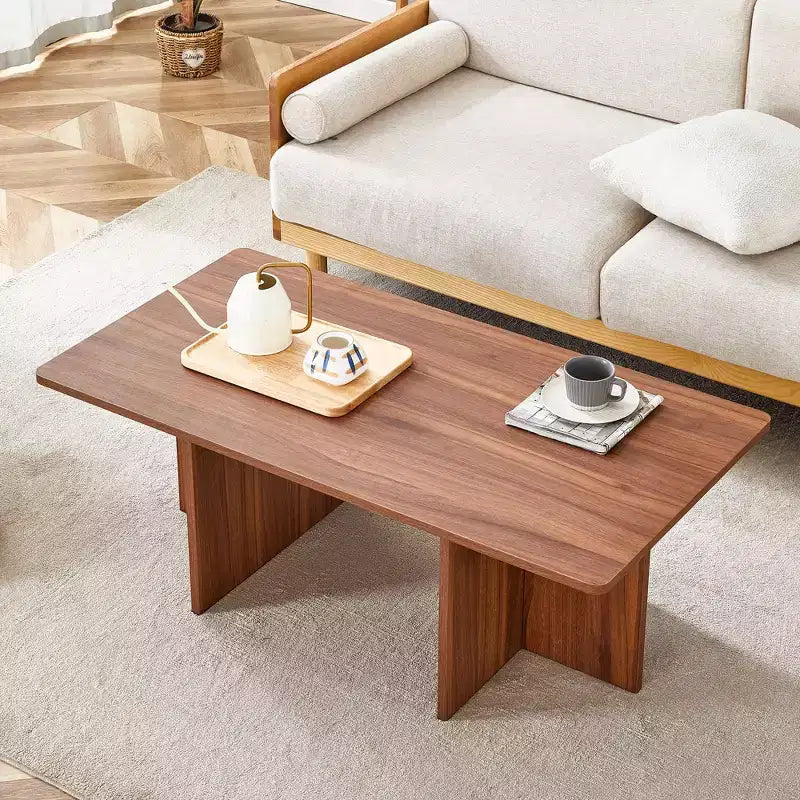 Tavolino da caffè in MDF con base a cavalletto, 113,8 cm L x 59,9 cm P x 39,9 cm H