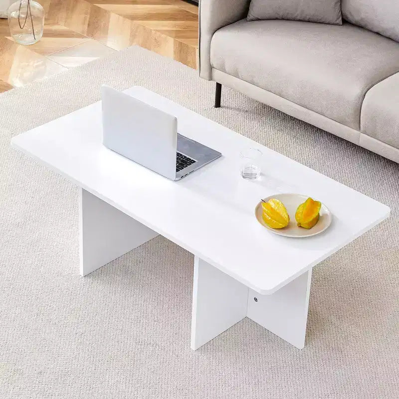 Tavolino da caffè in MDF con base a cavalletto, 113,8 cm L x 59,9 cm P x 39,9 cm H
