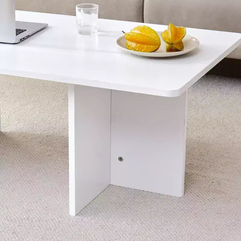 Tavolino da caffè in MDF con base a cavalletto, 113,8 cm L x 59,9 cm P x 39,9 cm H
