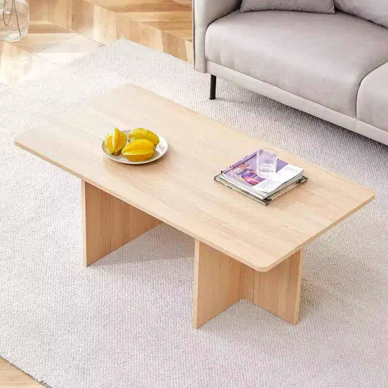 Tavolino da caffè in MDF con base a cavalletto, 113,8 cm L x 59,9 cm P x 39,9 cm H
