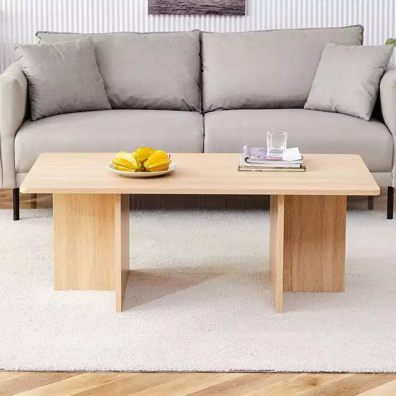 Tavolino da caffè in MDF con base a cavalletto, 113,8 cm L x 59,9 cm P x 39,9 cm H