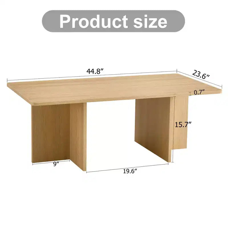 Tavolino da caffè in MDF con base a cavalletto, 113,8 cm L x 59,9 cm P x 39,9 cm H