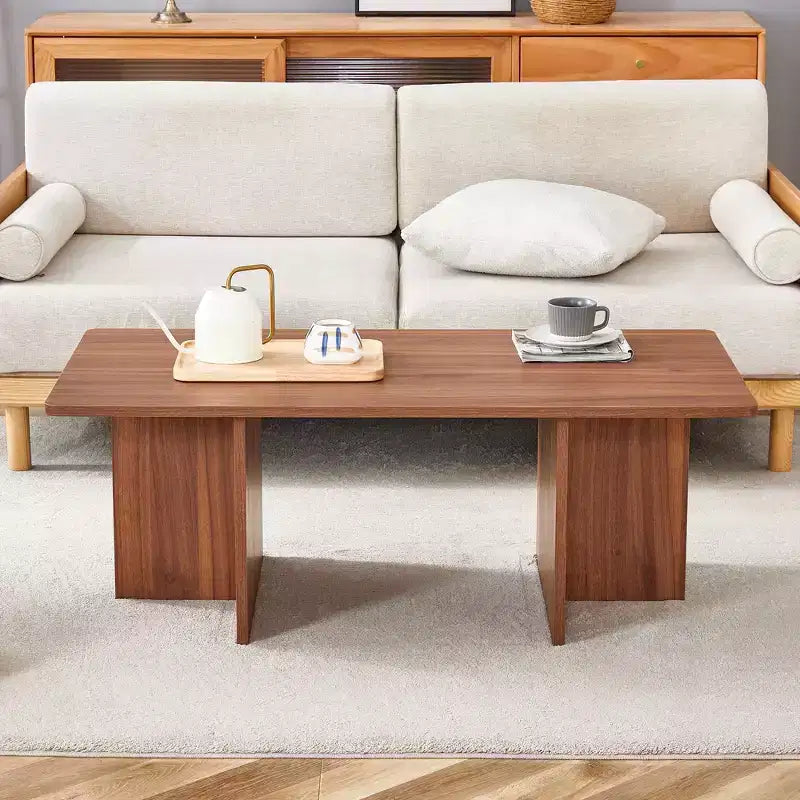 Tavolino da caffè in MDF con base a cavalletto, 113,8 cm L x 59,9 cm P x 39,9 cm H