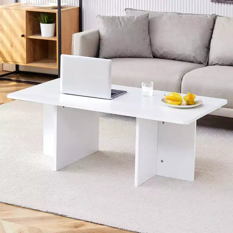 Tavolino da caffè in MDF con base a cavalletto, 113,8 cm L x 59,9 cm P x 39,9 cm H