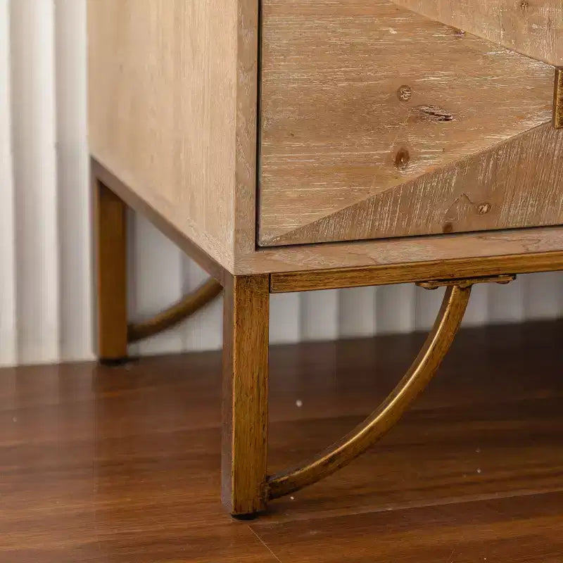Credenza in legno con 3 cassetti e 2 ripiani, 151 cm