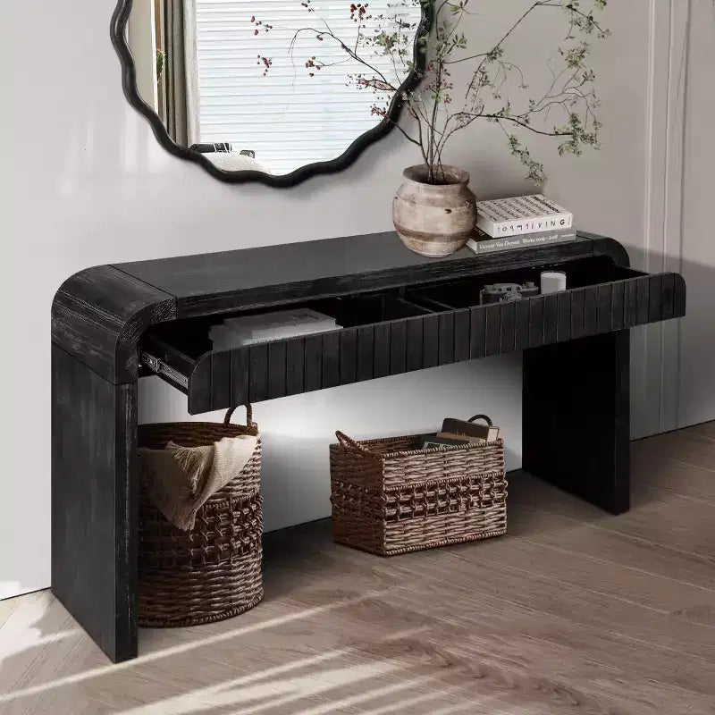 Console da 59" vintage con cassetti e maniglie a scomparsa