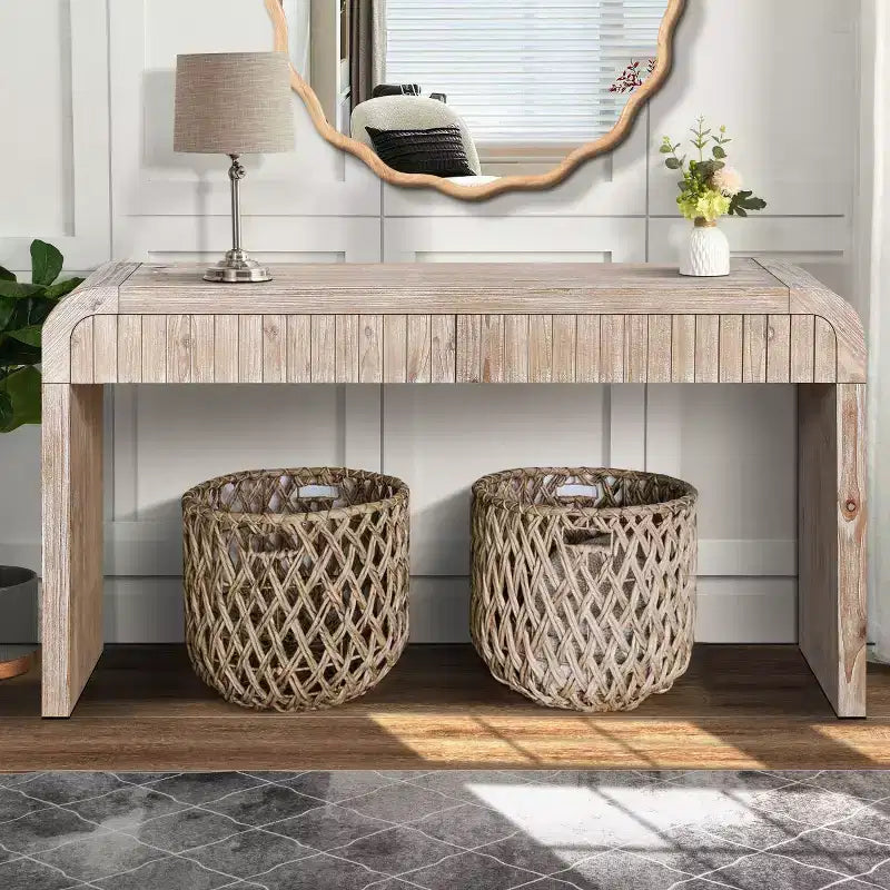 Console da 59" vintage con cassetti e maniglie a scomparsa