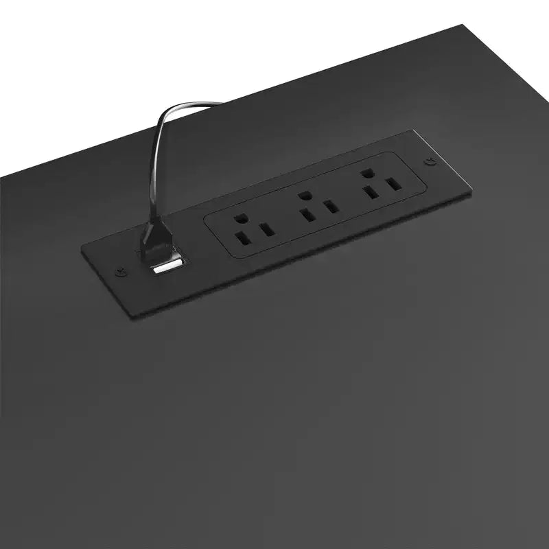 Cassettiera con luci LED e prese di corrente, mobile TV a 4 cassetti per camera da letto