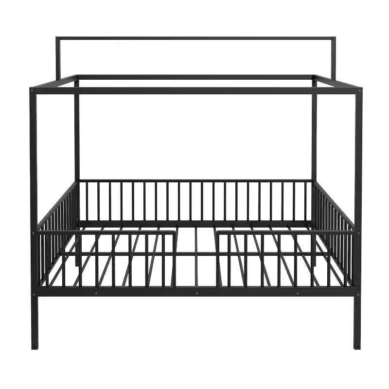 Letto per bambini 3-in-1 Moderno Minimalista con Telaio a Baldacchino e Doghe in Metallo, Misura Singola e Doppia
