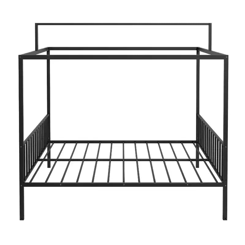 Letto per bambini 3-in-1 Moderno Minimalista con Telaio a Baldacchino e Doghe in Metallo, Misura Singola e Doppia