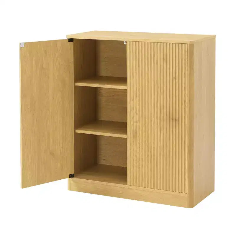 Credenza moderna con design a flauto ondulato e 2 o 4 ante per sala da pranzo o cucina