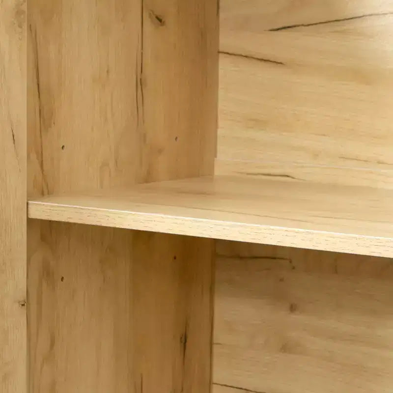 Buffet madia moderna in legno da 43,3" con 2 ante, 2 cassetti, ripiano mobile, finitura rovere, per sala da pranzo