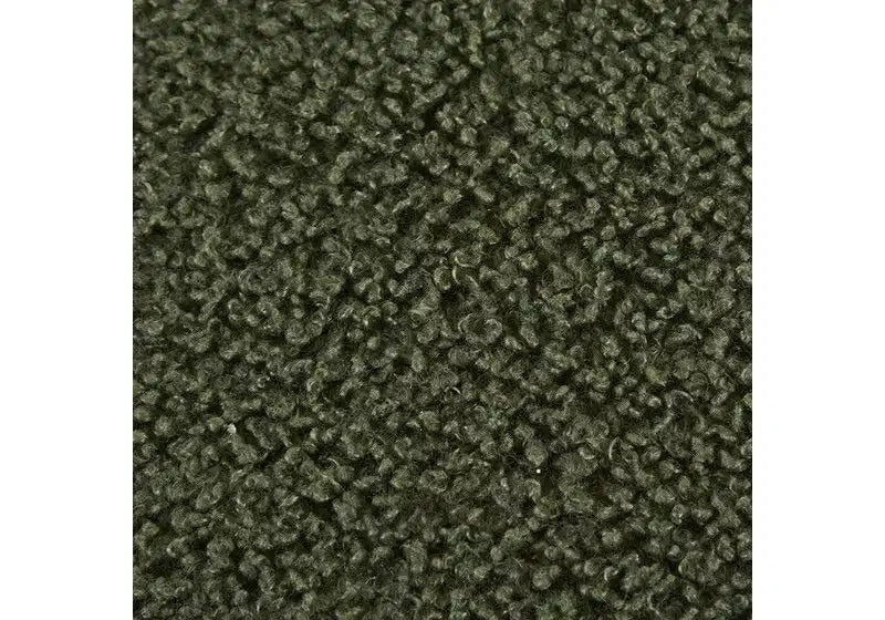Panca pouf contenitore imbottita in tessuto bouclé da 48" con gambe in legno