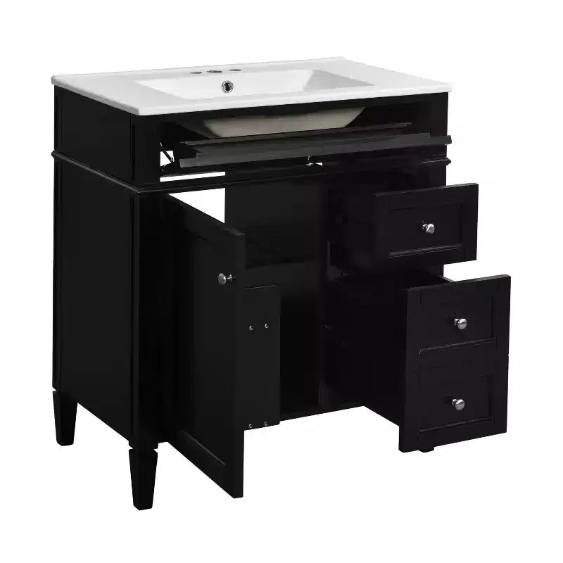 Mobile bagno da 76 cm con lavabo e specchiera