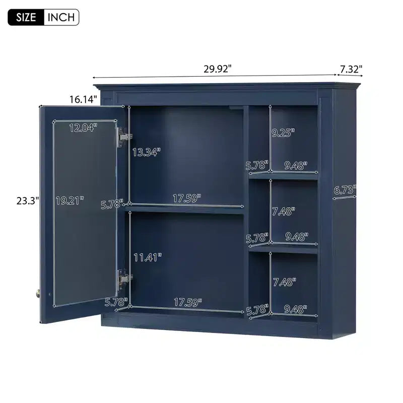 Mobile bagno da 76 cm con lavabo e specchiera