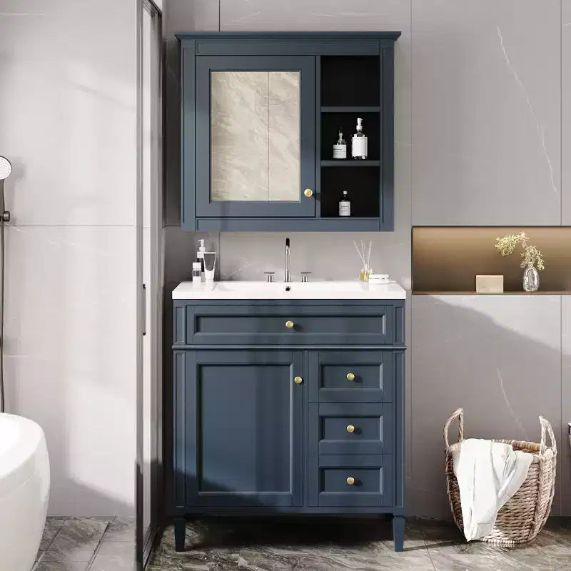 Mobile bagno da 76 cm con lavabo e specchiera