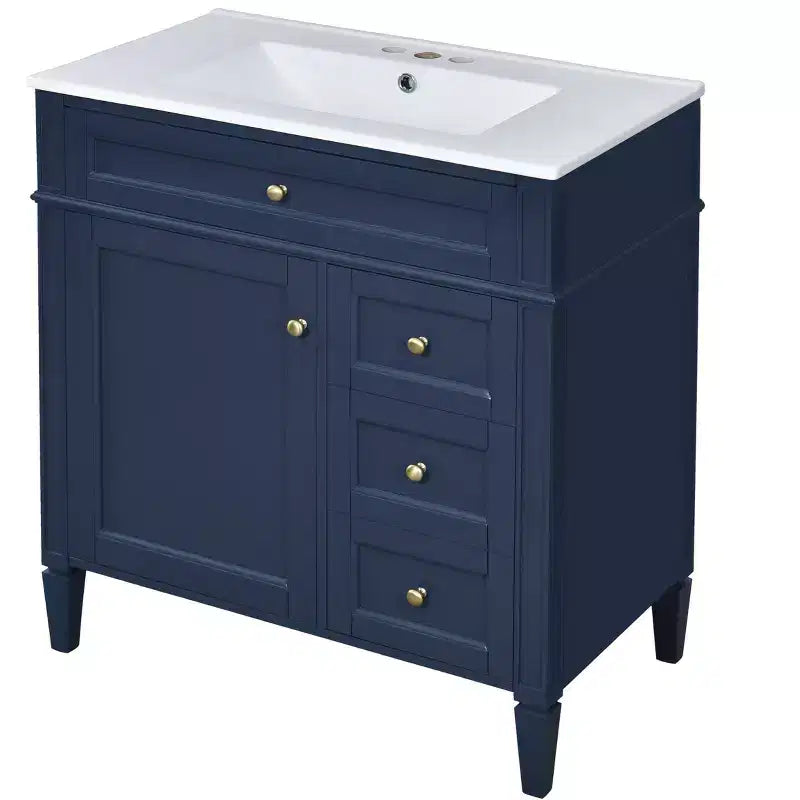Mobile bagno da 76 cm con lavabo e specchiera