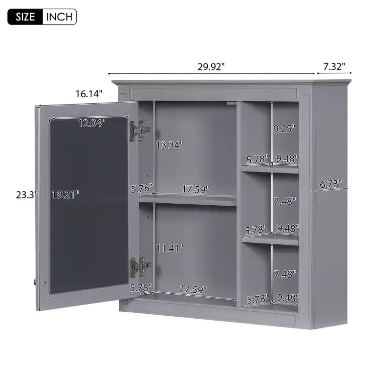 Mobile bagno da 76 cm con lavabo e specchiera