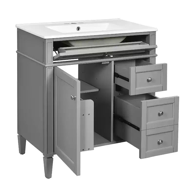 Mobile bagno da 76 cm con lavabo e specchiera