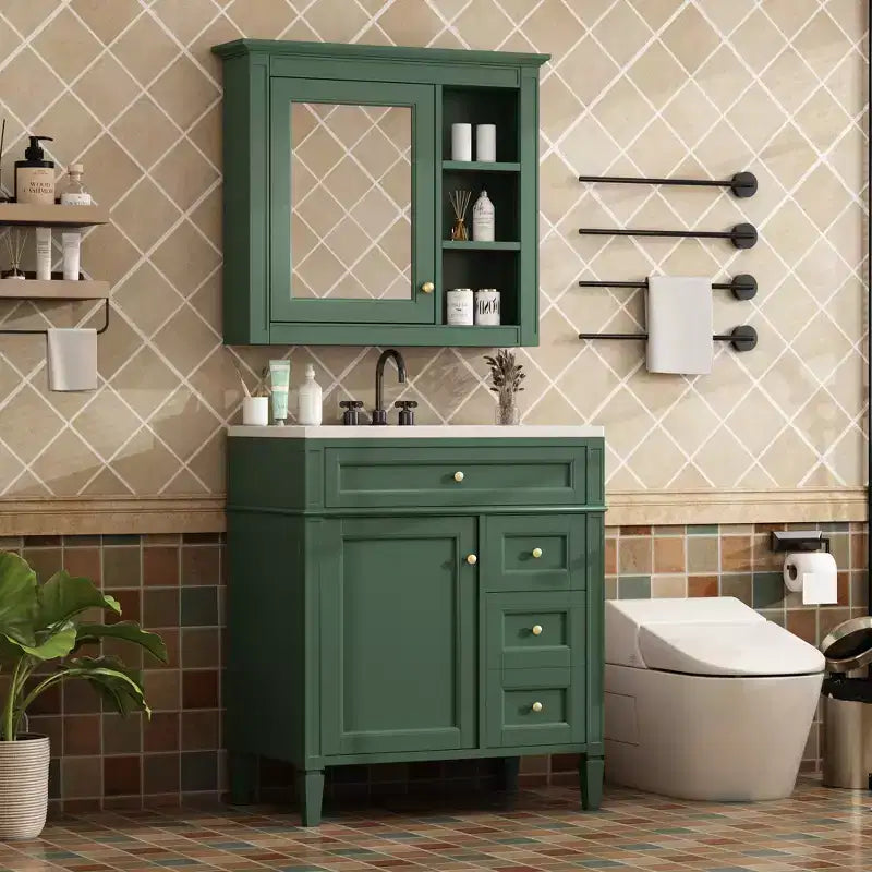 Mobile bagno da 76 cm con lavabo e specchiera