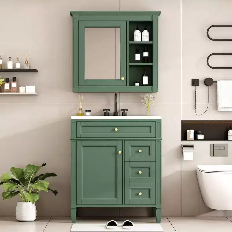 Mobile bagno da 76 cm con lavabo e specchiera