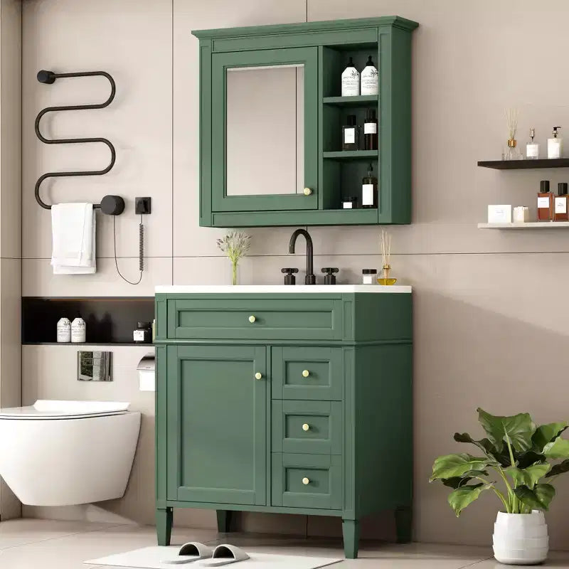 Mobile bagno da 76 cm con lavabo e specchiera