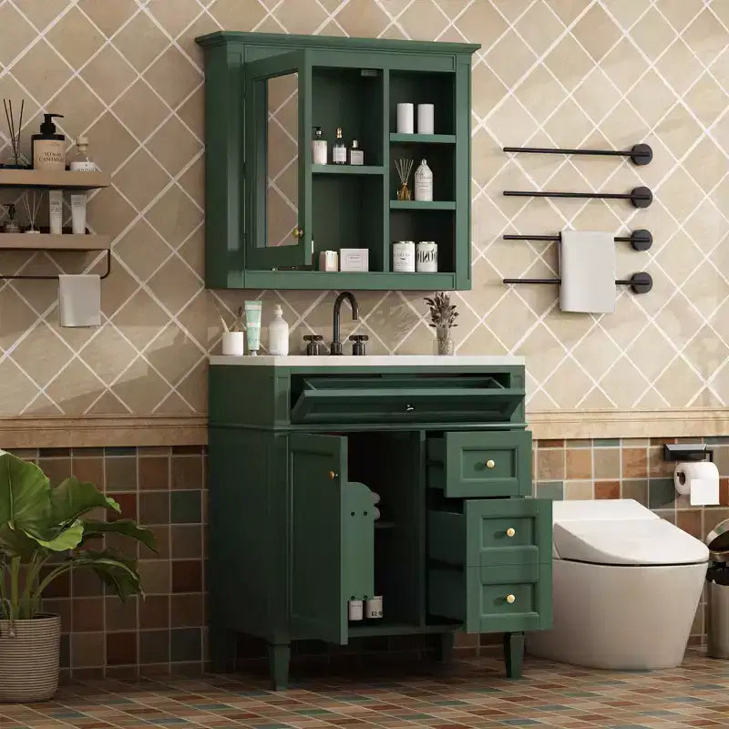 Mobile bagno da 76 cm con lavabo e specchiera