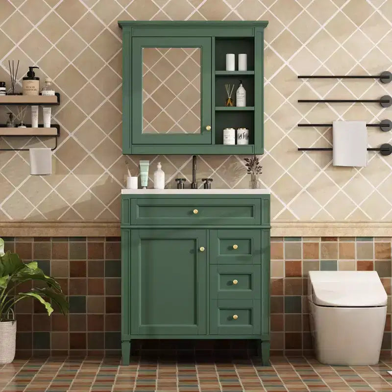 Mobile bagno da 76 cm con lavabo e specchiera