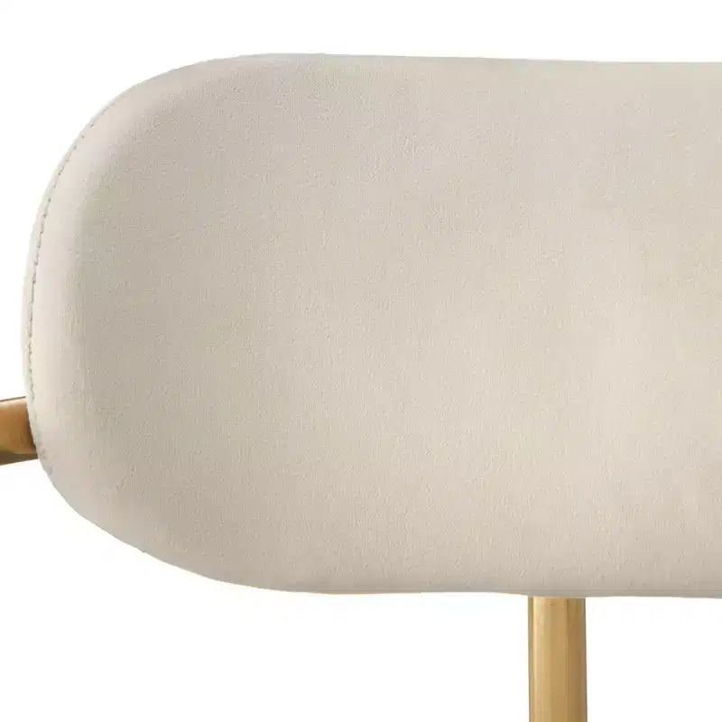 Set di 2 sgabelli da bar retrò in velluto da 60 cm con schienale imbottito e struttura in metallo